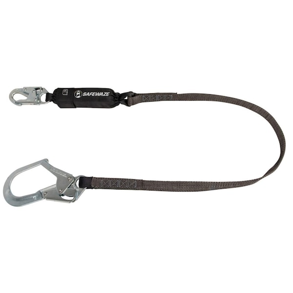 Safewaze Energy Absorbing Lanyard, 6 ft. Length, 1 Leg(s), 400 lb Weight Capacity FS88665-HW - main